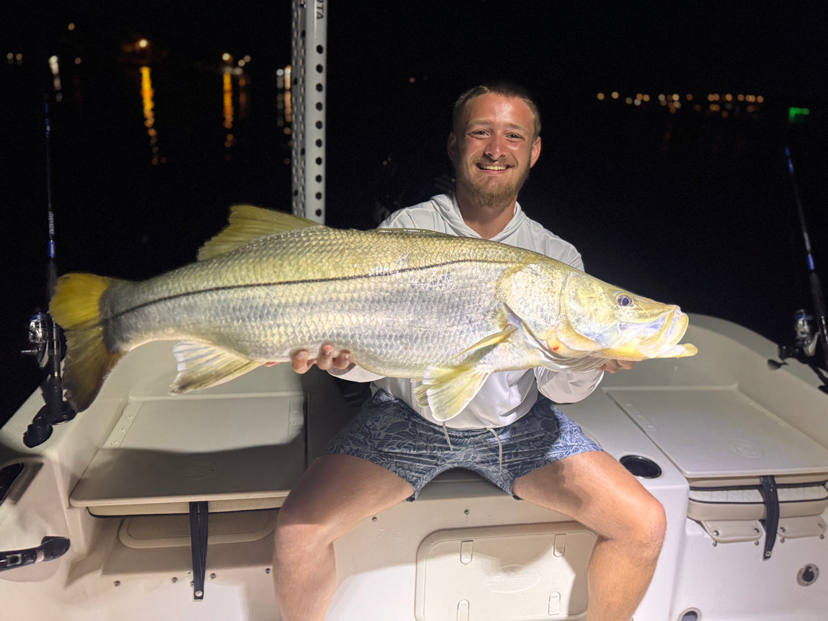 Night snook on the skiff
