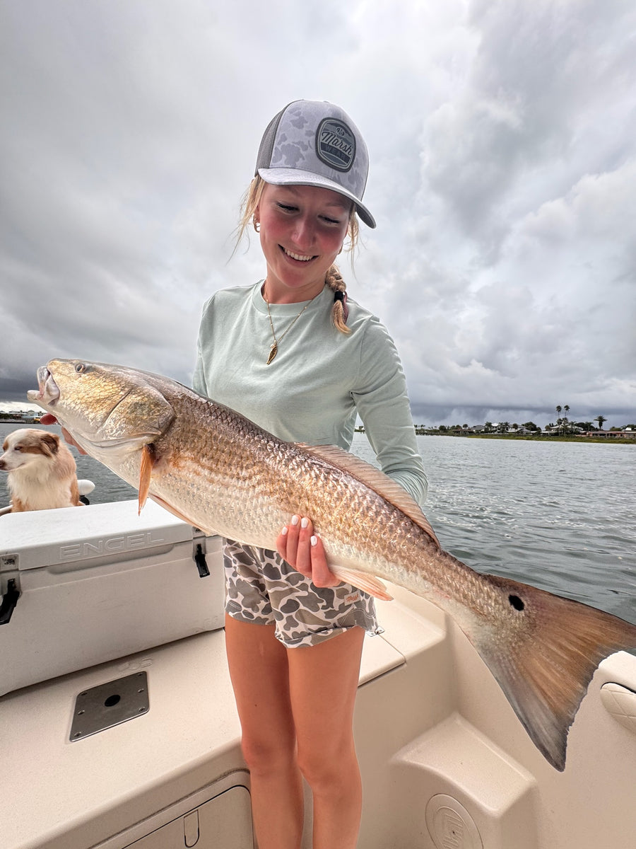 Redfish on a cloudy morning